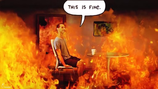 This Is Fine_arte_cambiamento_climatico
