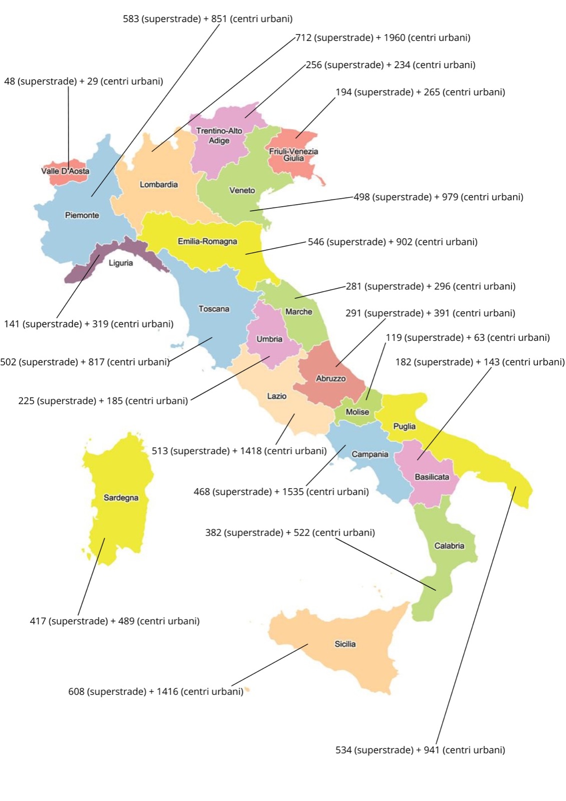 mappa colonnine ministero