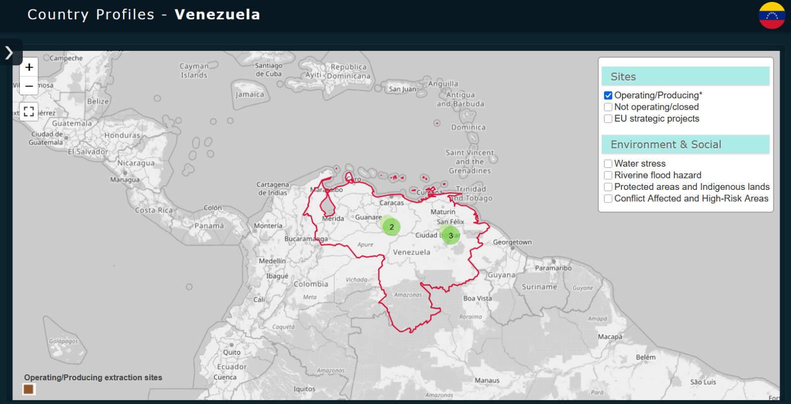 venezuela mappa ue