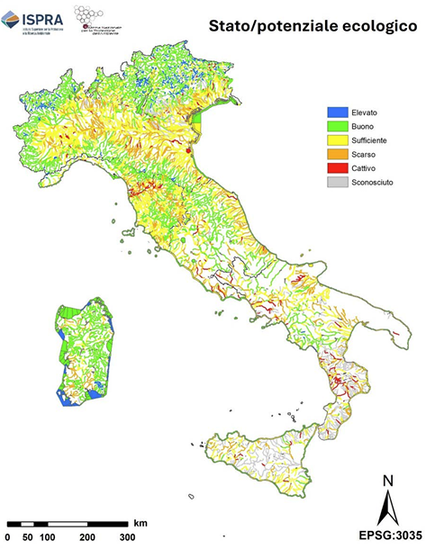 italia acque stato biologico